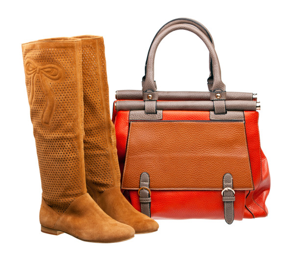 brown boots bag